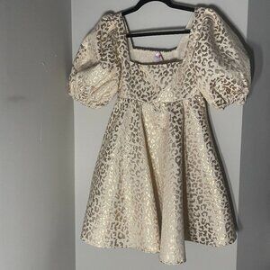 Buddy Love Cream and Gold Mini Dress
